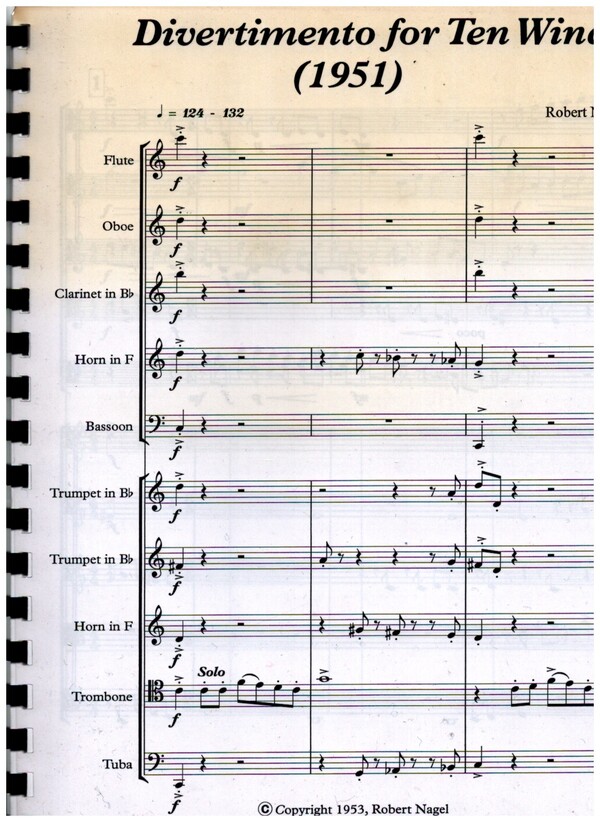 Divertimento for Ten Winds