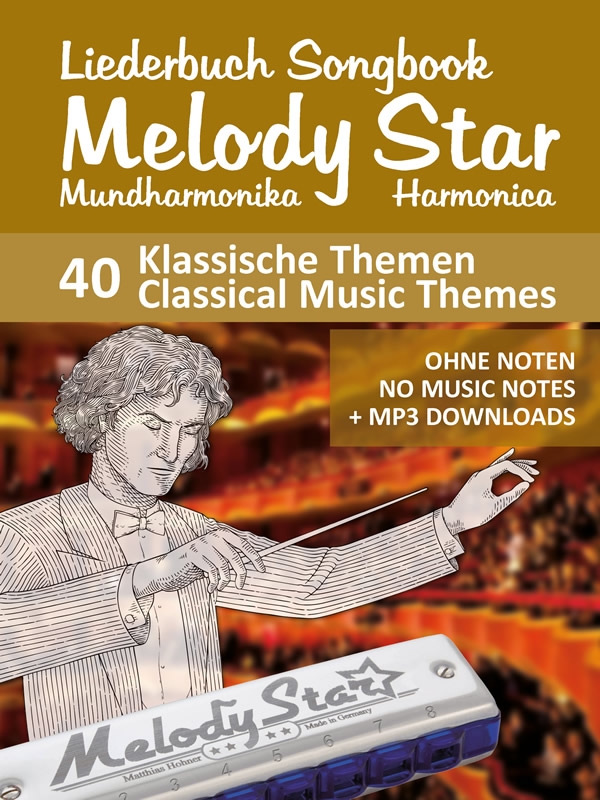 Liederbuch Songbook Melody Star Harmonica - 40 Klassische Themen