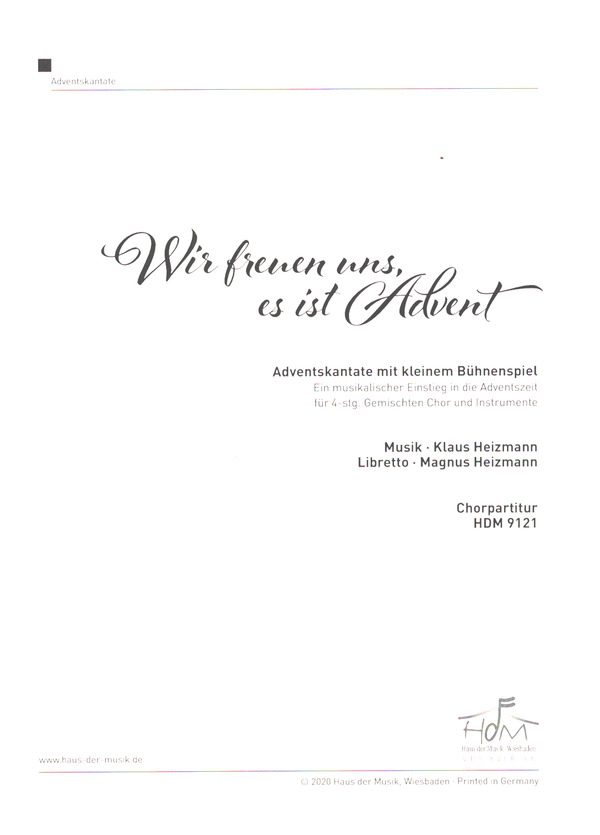 Wir freuen uns, es ist Advent