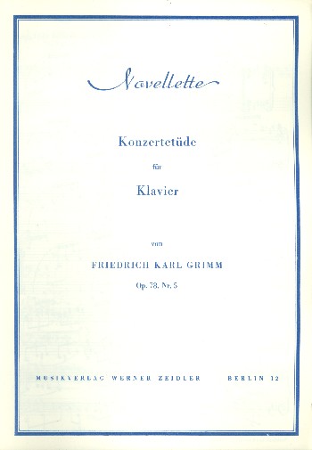 Novelette Konzertetüde Op.78,5