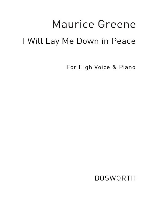 I will lay me down in Peace
