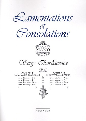 Lamentations et Consolations op.17 vol.1 (nos.1-4)  