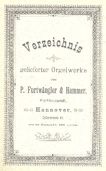 Verzeichnis gelieferter Orgelwerke