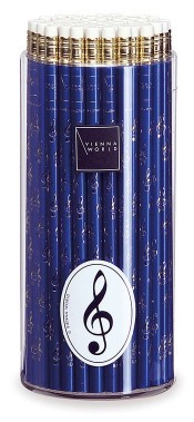 Bleistiftbox Violinschlüssel Blau
