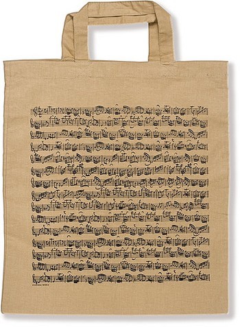 Tragetasche Notenblatt beige 38 x 40 cm