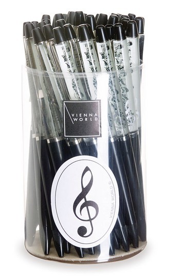 Kugelschreiberbox Noten Schwarz