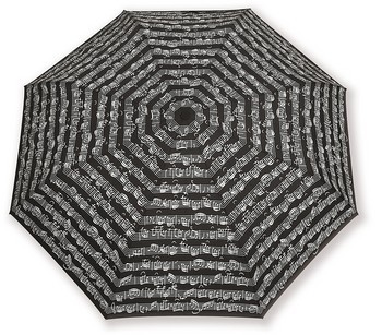 Taschenschirm Noten schwarz