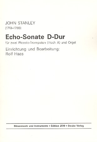 Echo-Sonate D-Dur für 2 Piccolo-Trompeten