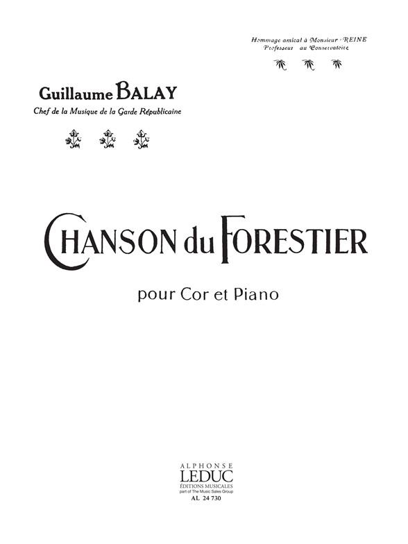 Chanson du Forestier pour
