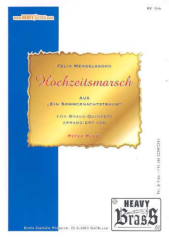 Hochzeitsmarsch für 5 Blechbläser