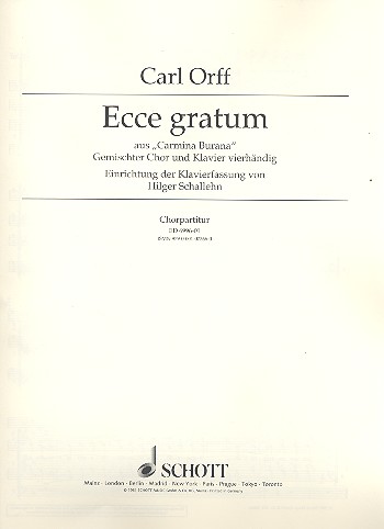 Ecce gratum aus Carmina Burana