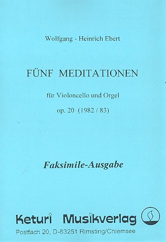 5 Meditationen op.20 für Violoncello und