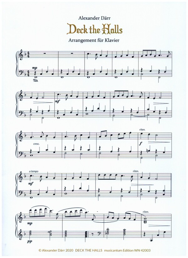 Deck the Halls - Arrangement