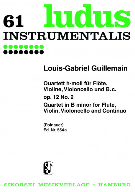Quartett h-Moll op.12,2 für Flöte, Violine,