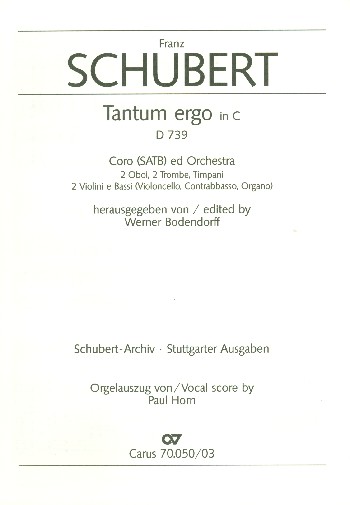 Tantum ergo C-Dur D739 für gem Chor