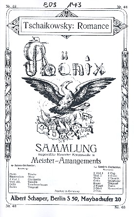 Romanze op.5: für Salonorchester