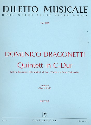 Quintett C-Dur für Kontrabass (Violine),