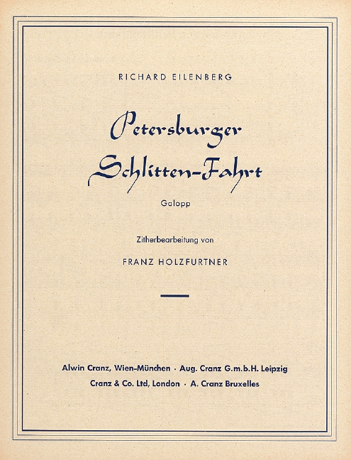 Petersburger Schlittenfahrt op.57