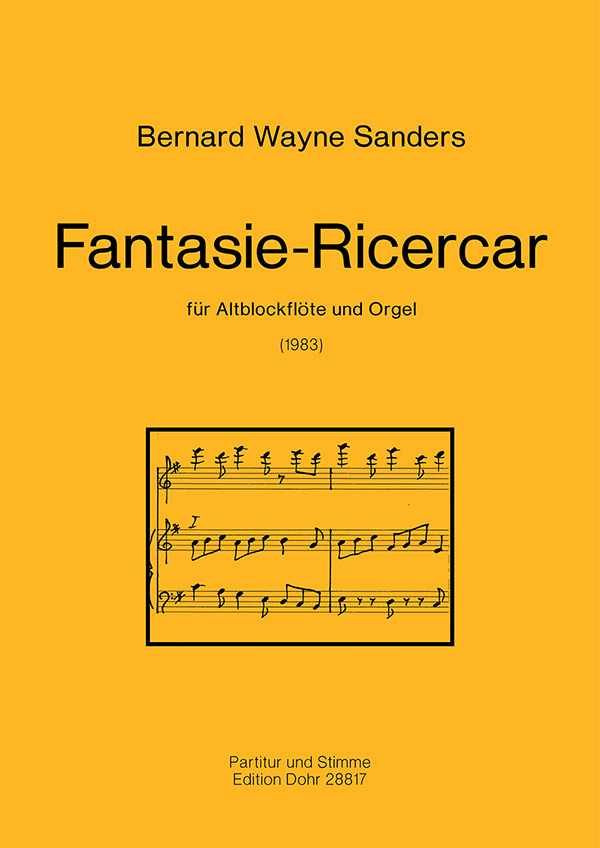 Fantasie-Ricercar für Altblockflöte und Orgel