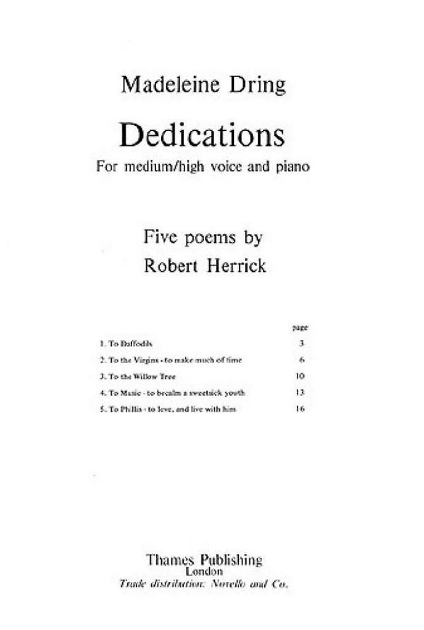 Dedications for medium (high) voice