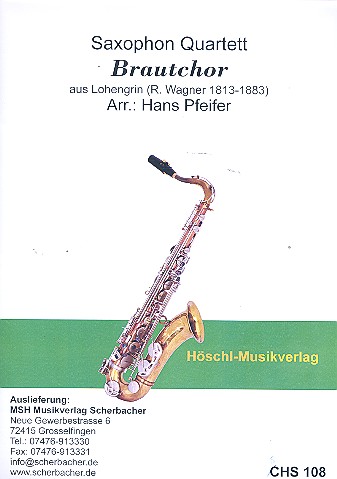 Brautchor aus Lohengrin für 4 Saxophone