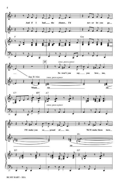 Be my Baby for female chorus and piano