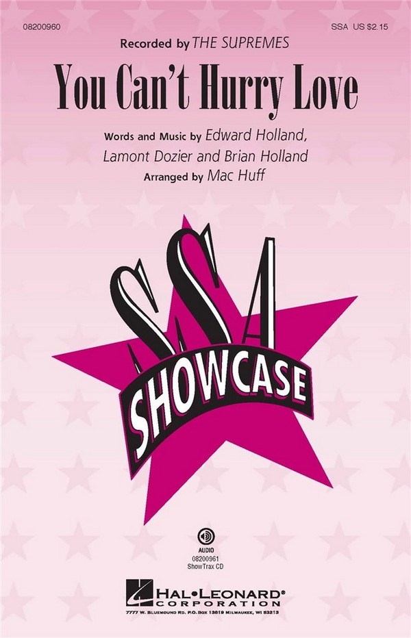 You can't hurry Love for female chorus