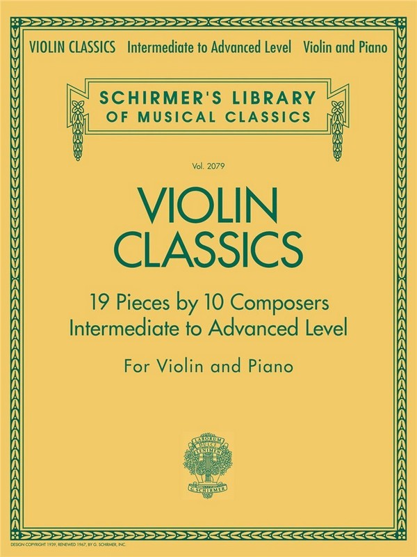 Violin Classics intermediate to advanced