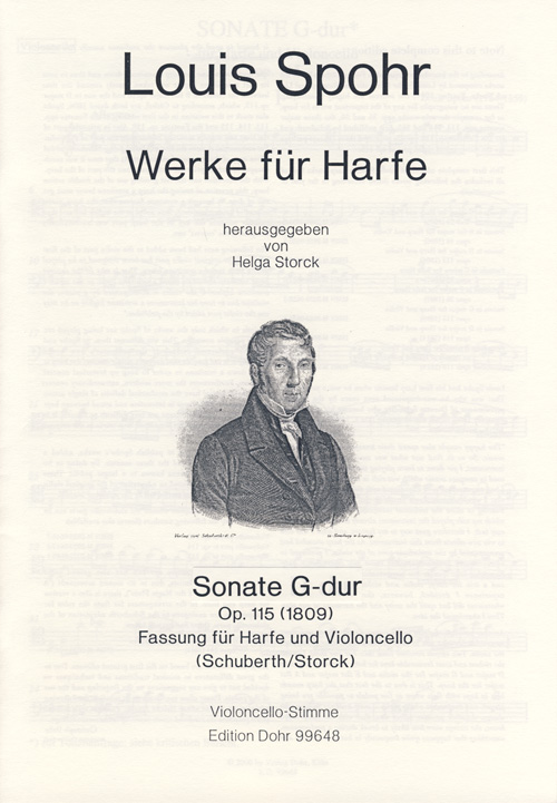 Sonate G-Dur op.115 für Harfe für Harfe