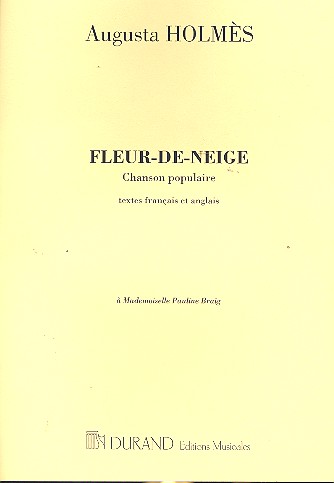 Fleur de neige pour chant et piano