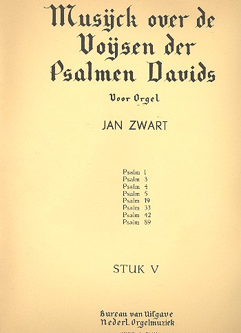 Musijk over de Voysen der Psalmen Davids vol.5             