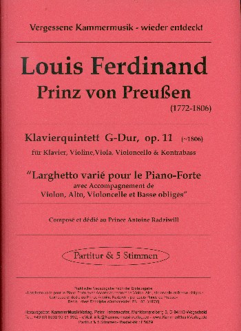 Quintett G-Dur op.11 für Klavier, Violine,
