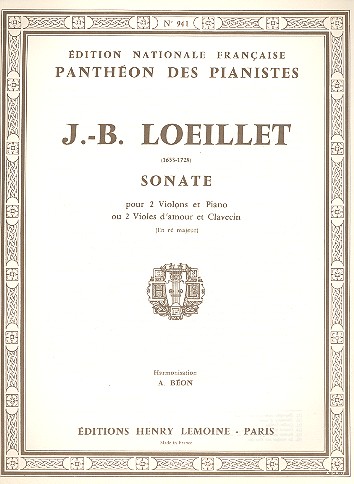 Sonate en ré majeur pour 2 violins