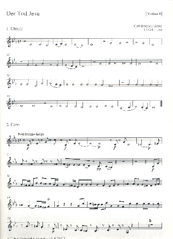 Der Tod Jesu für Soli, gem Chor