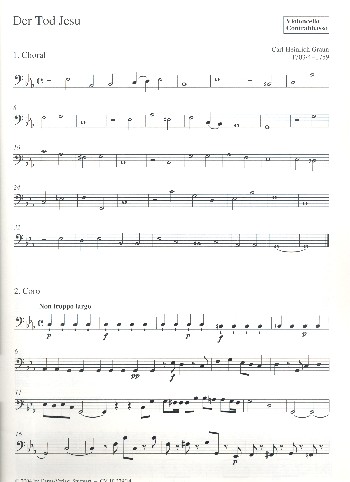 Der Tod Jesu für Soli, gem Chor