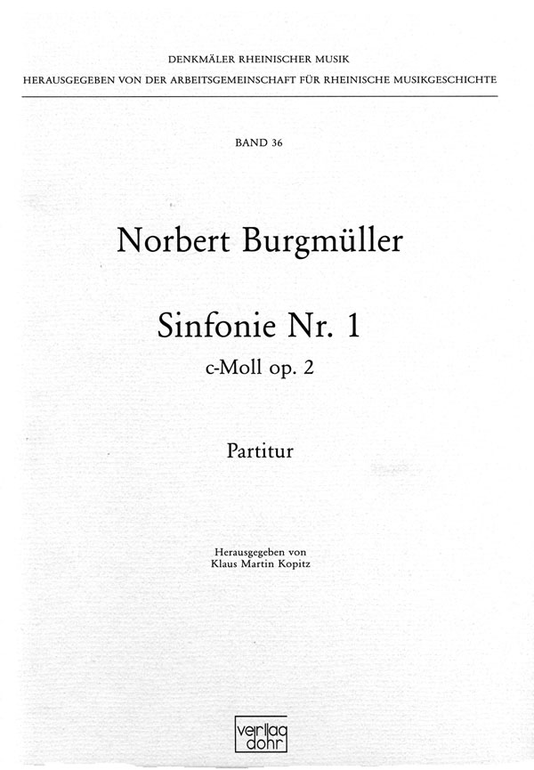 Sinfonie c-Moll Nr.1 op.2 für Orchester