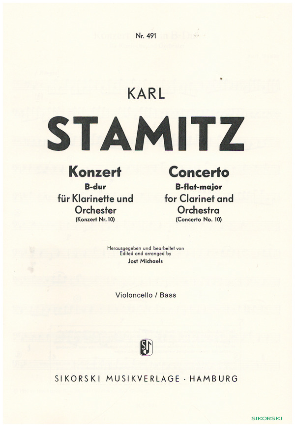 Konzert B-Dur Nr.10 für Klarinette