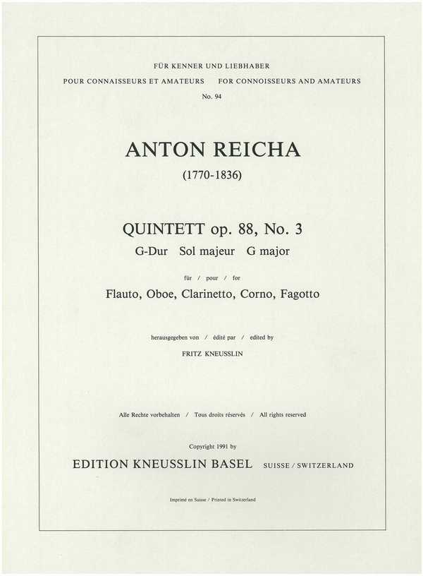 Quintett G-Dur op.88,3