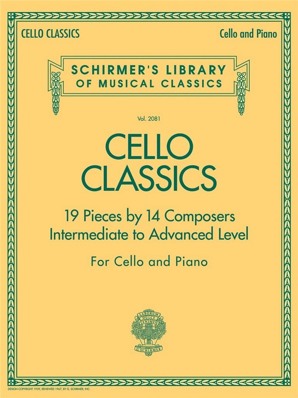 Cello Classics for violoncello and piano