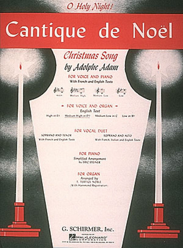 Cantique de Noel for medium high voice