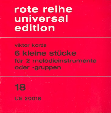 6 kleine Stücke für 2 Melodieinstrumente