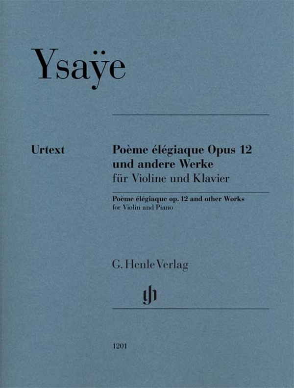 Poème élégiaque op.12 und andere Werke
