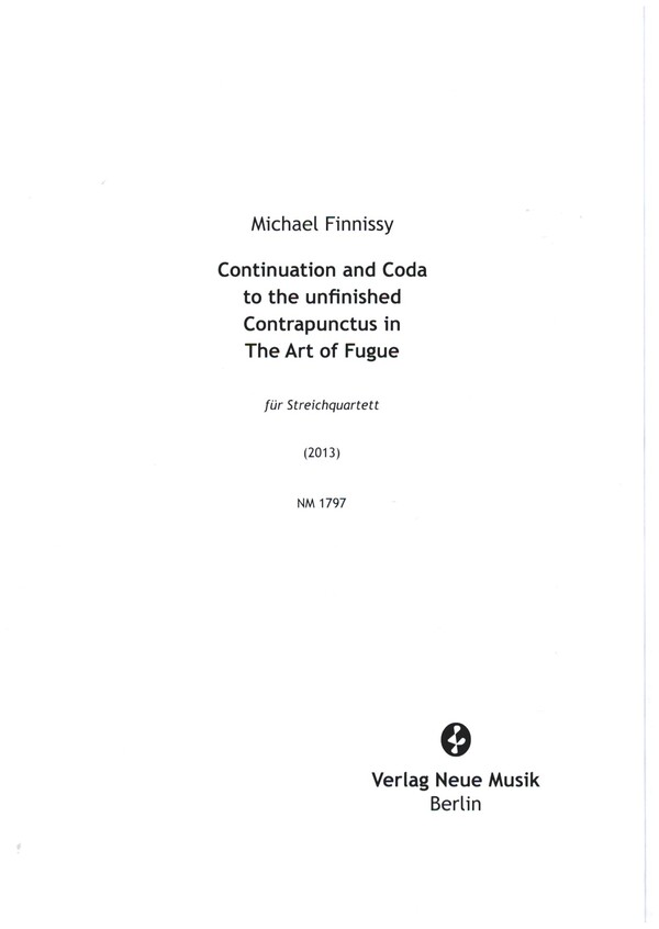 Continuation and Coda to the unfinished Contrapunctus in The Art of Fu