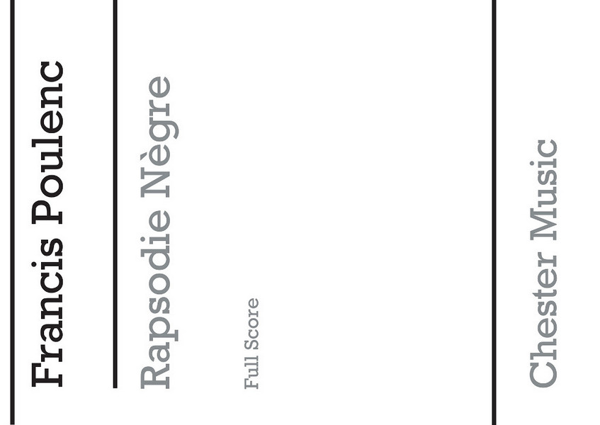 Rapsodie nègre pour voix, piano, flute,