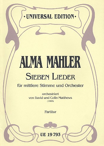 7 Lieder für Gesang (mittel) und Orchester