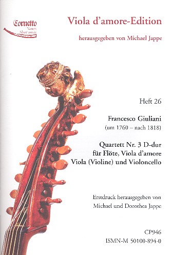Quartett D-Dur Nr.3 für Flöte, Viola d'amore,