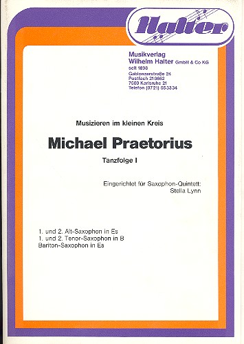 Tanzfolge Band 1 für 5 Saxophone (AATTBar)