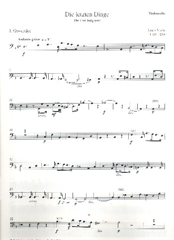 Die letzten Dinge für Soli, gem Chor