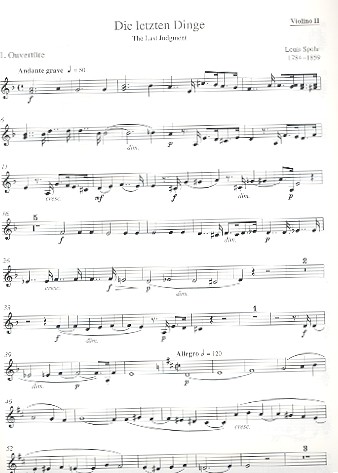 Die letzten Dinge für Soli, gem Chor