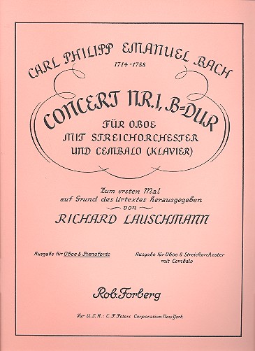 Konzert B-Dur für Oboe, Streichorchester
